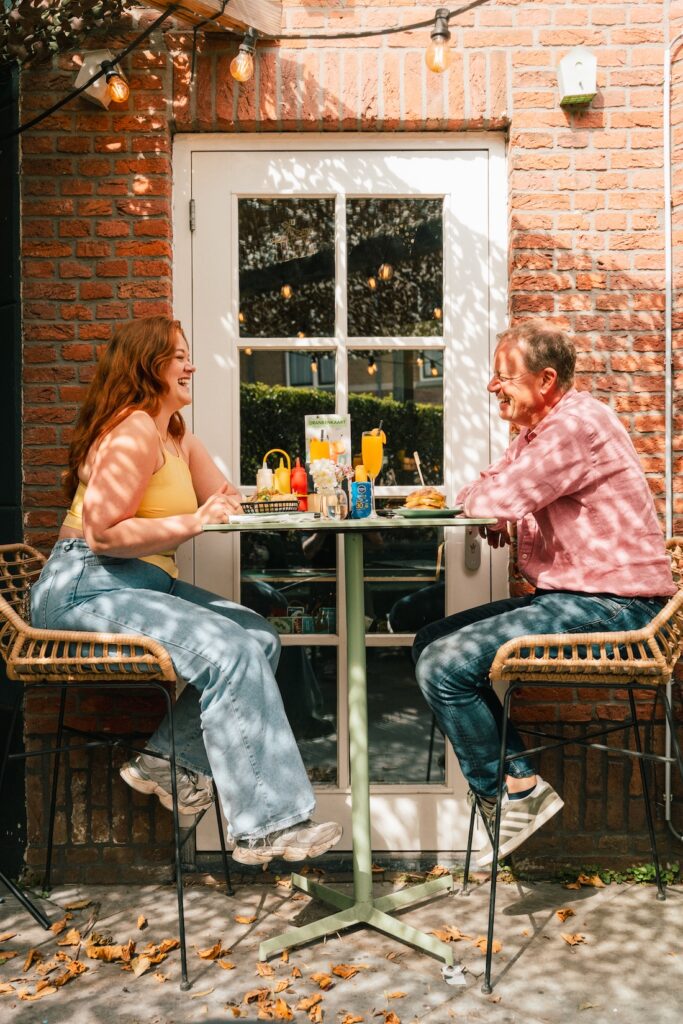 Brunchen op het terras