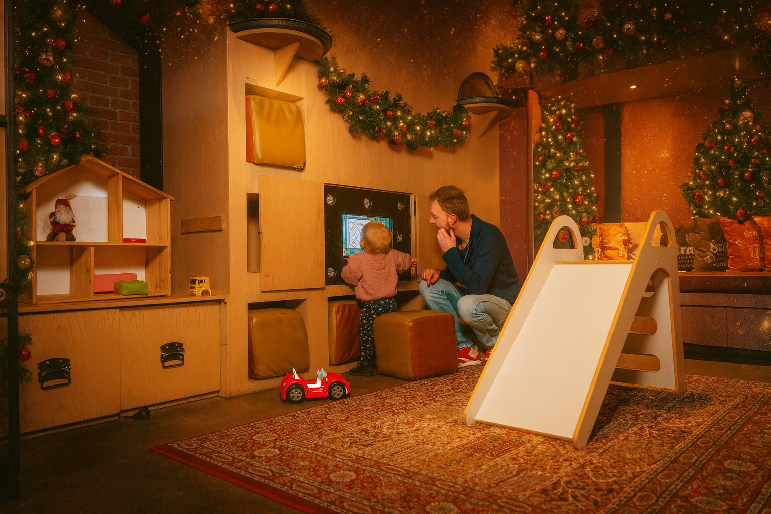 Kinderhoek in kerstsfeer